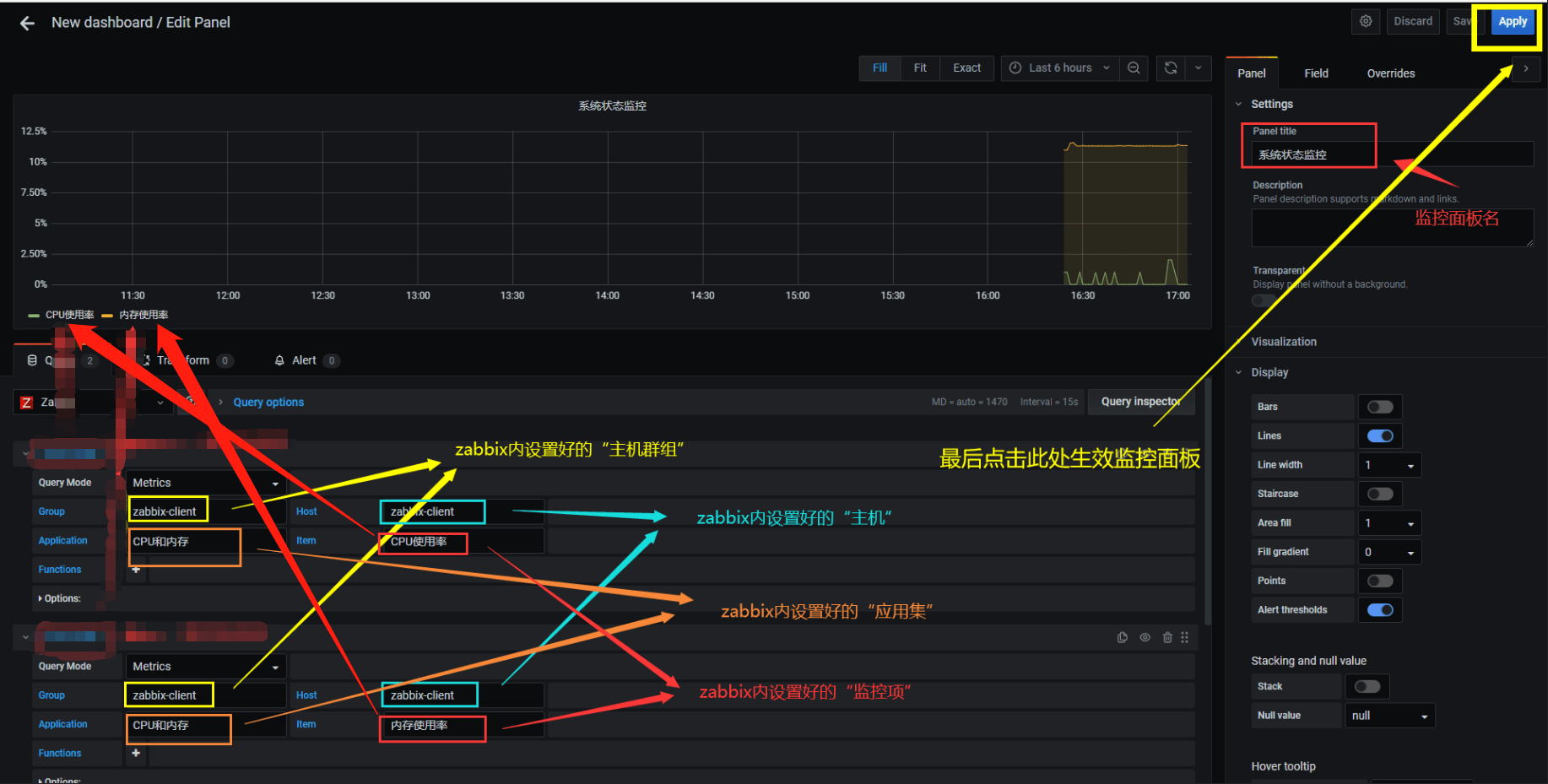 添加图形监控